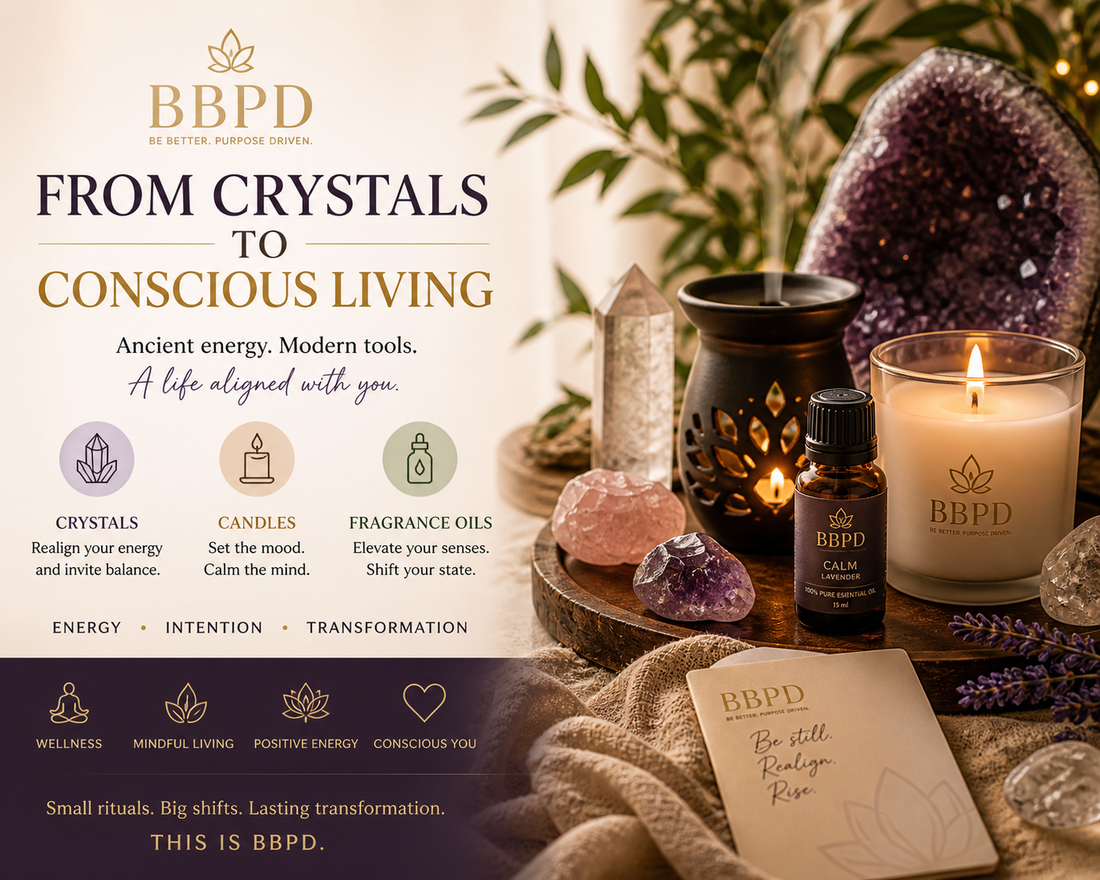 🌿 Wellness Through Ritual: Crystals, Candles & Fragrance Oils
