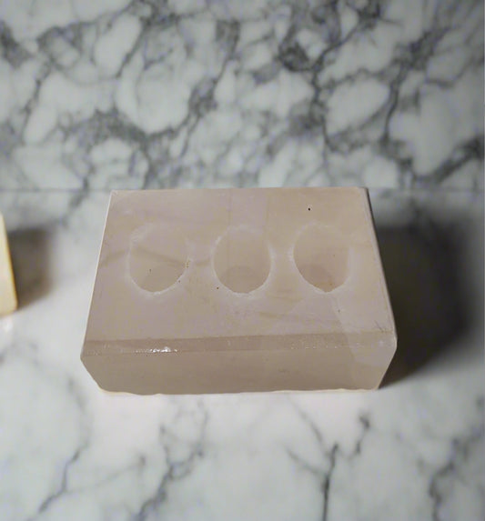 Salt Mine Salt Brick 3 Tealight Candle Holder