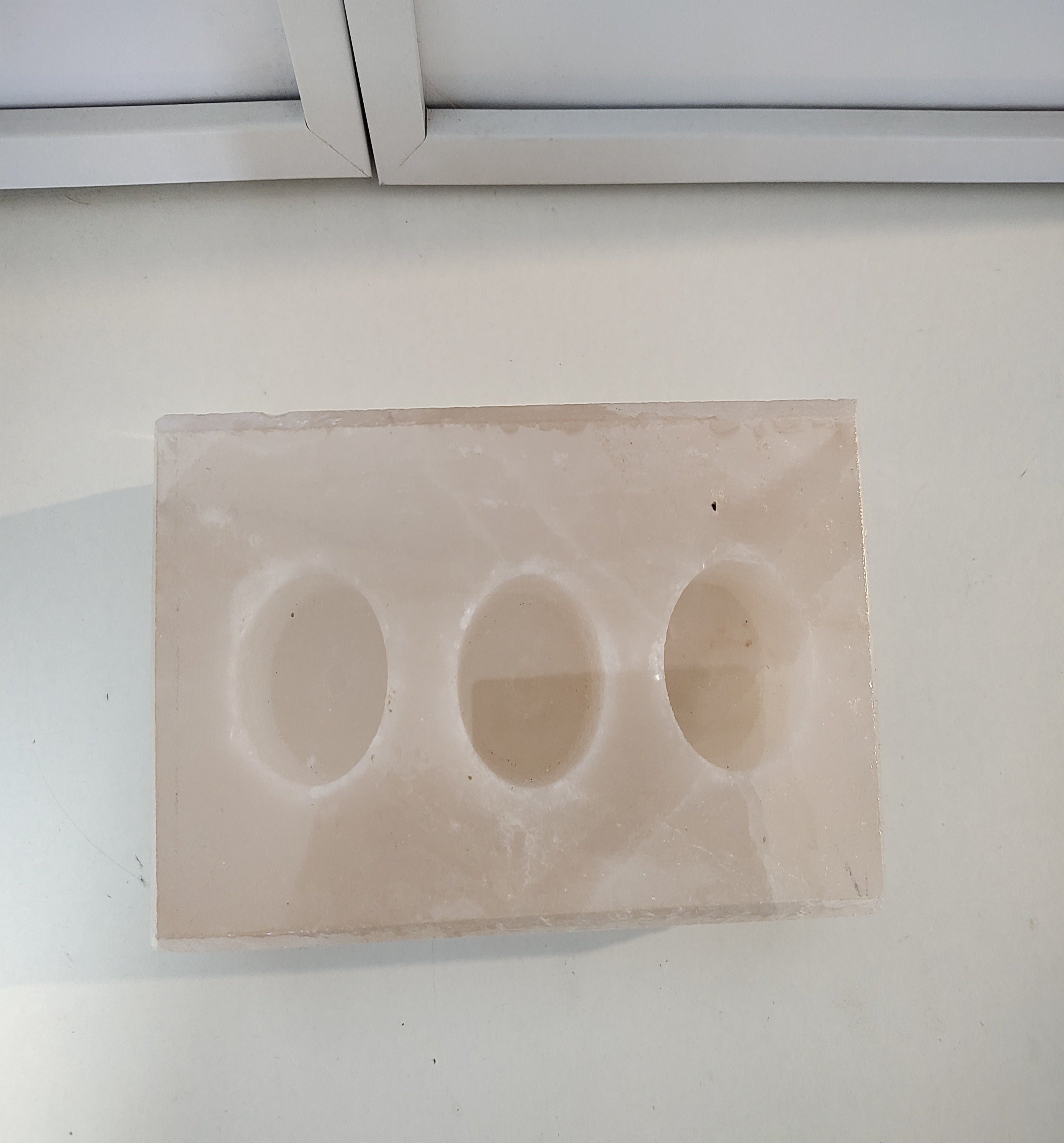 Salt Mine Salt Brick 3 Tealight Candle Holder