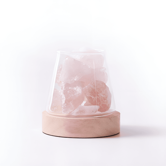 Rose Quartz Crystal Aromatherapy Oil Attraction Diffuser Stone