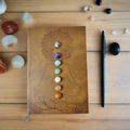 Handmade 7 Crystal Chakra Balance Vegan Leather journal