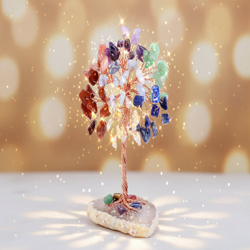 Healing Crystal Tree on Agate Slice Base Money Tree - BBPD