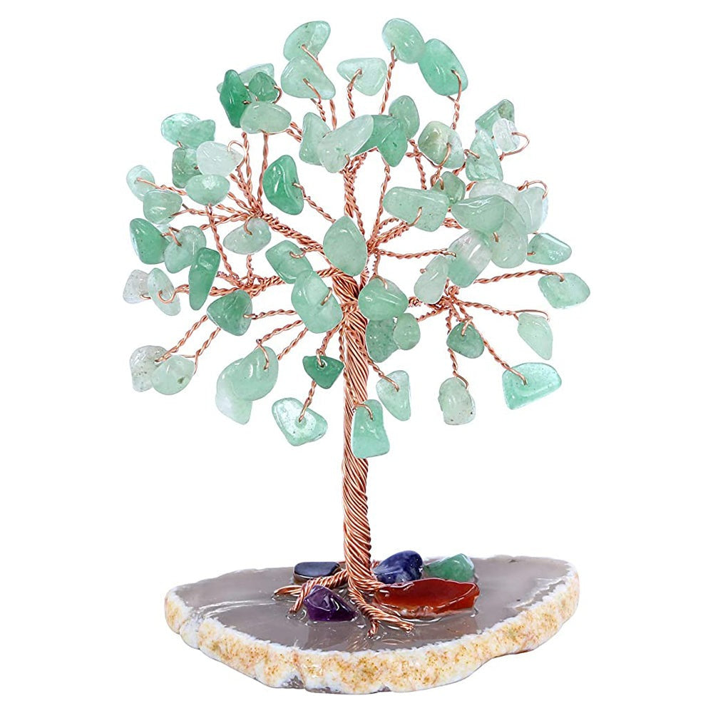 Healing Crystal Tree on Agate Slice Base Money Tree - BBPD