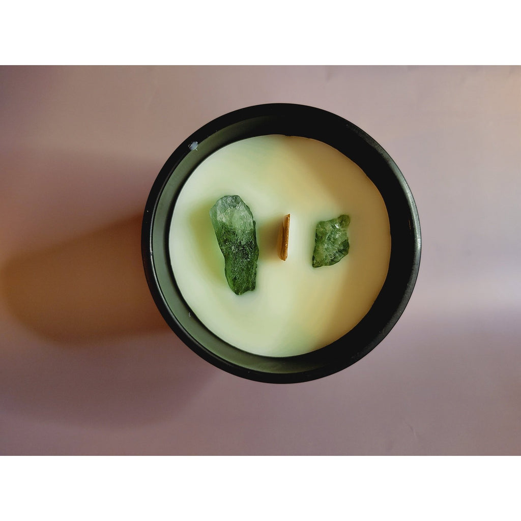 Lime & Basil with Green Fluorite Crystal Candle 450g - BBPD