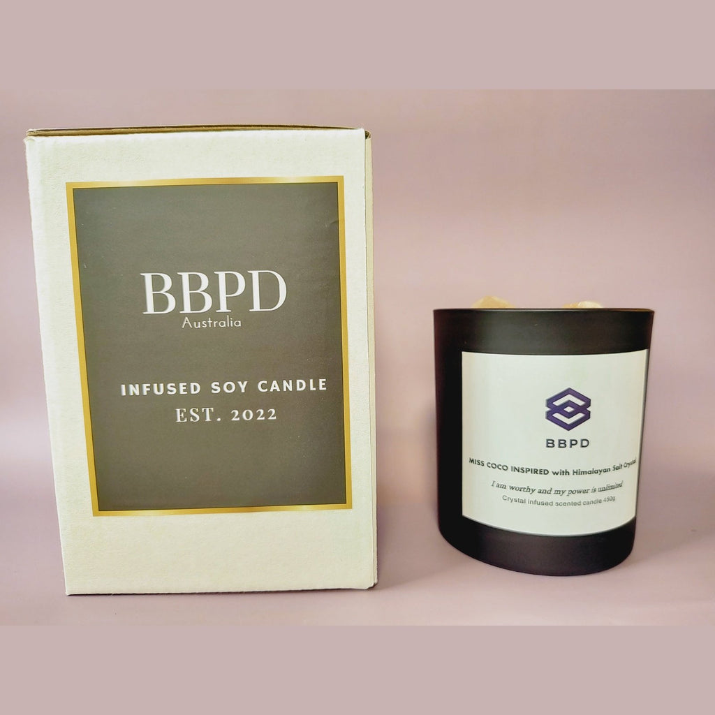 Miss Coco with Himalayan Salt Crystal Candle 450g - BBPD